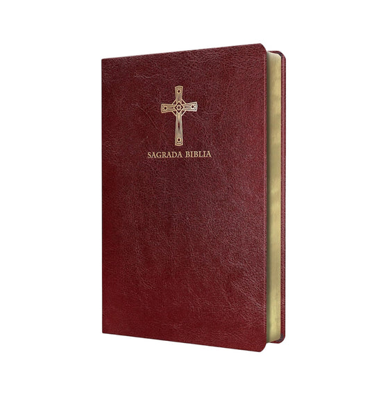 Catholic Bible. Spanish-Language, Leathersoft, Wine, Compact (Spanish Edition)