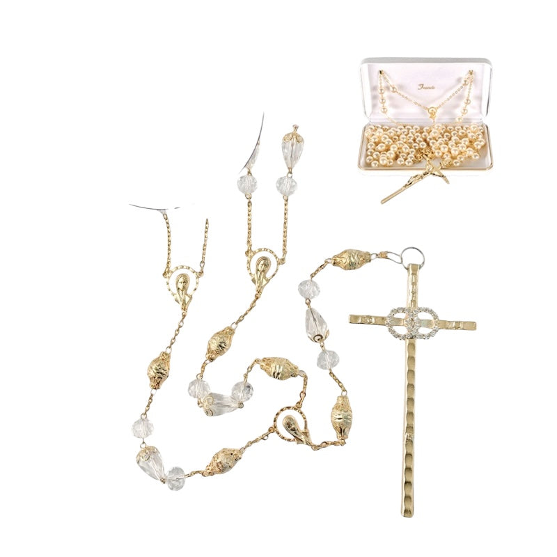 RSY LAZO GOLD ALL GLASS AND FILIGREE BEADS