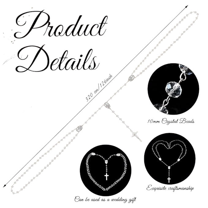 White rope bow for wedding with beautiful white gold ornaments