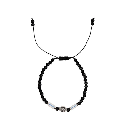 St. Benedict Crystal Bar Beaded Bracelet