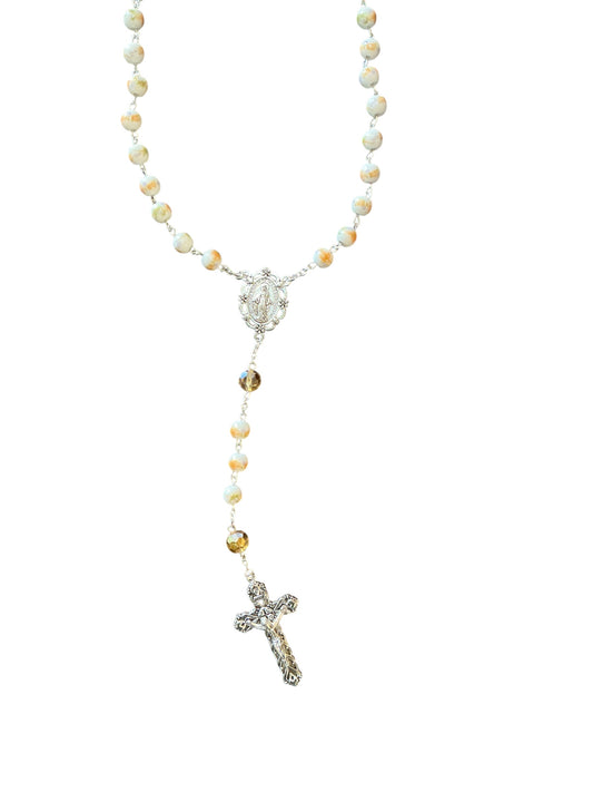 Fiori Divini Collection Ruby Rosary