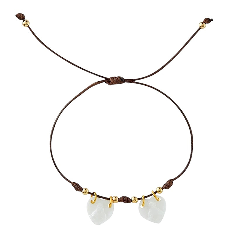 Capiz Finish Heart Scapular Bracelet