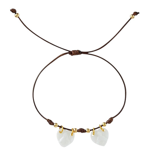 Capiz Finish Heart Scapular Bracelet