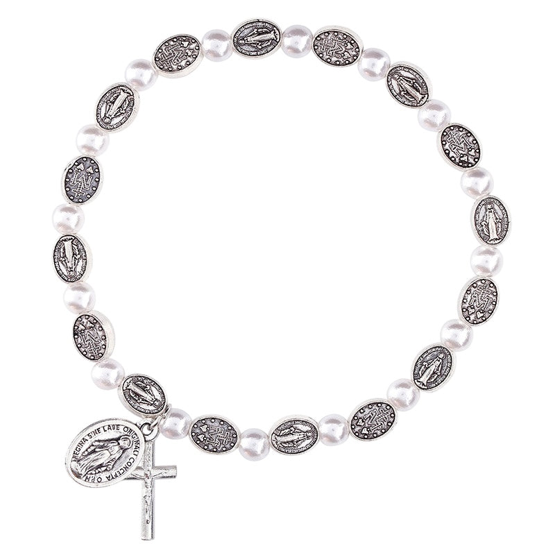 Miraculous Medals Pearl Bracelet Assortment