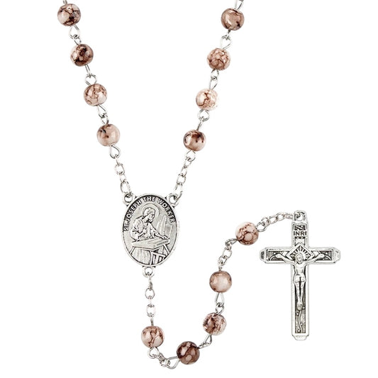 Brown St. Joseph the Worker Rosary