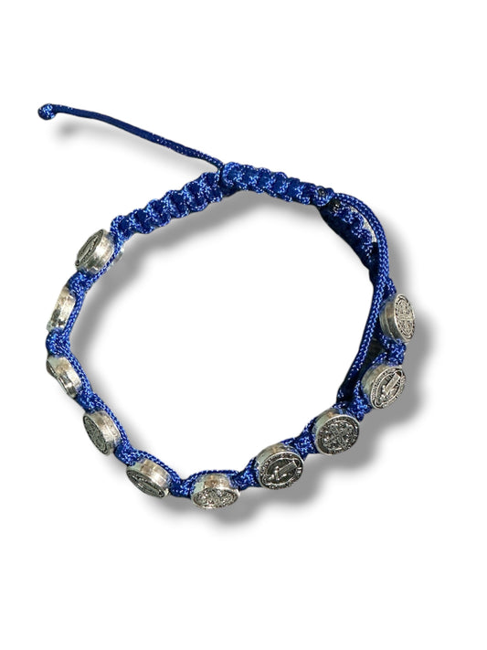 Pulsera de Hilo Azul de San Benito
