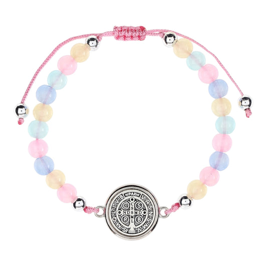 St. Benedict Pastel 2 Decade Rosary Bracelet
