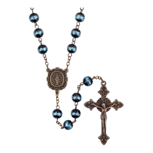 Bronze Finish Miraculous Medal Rosary