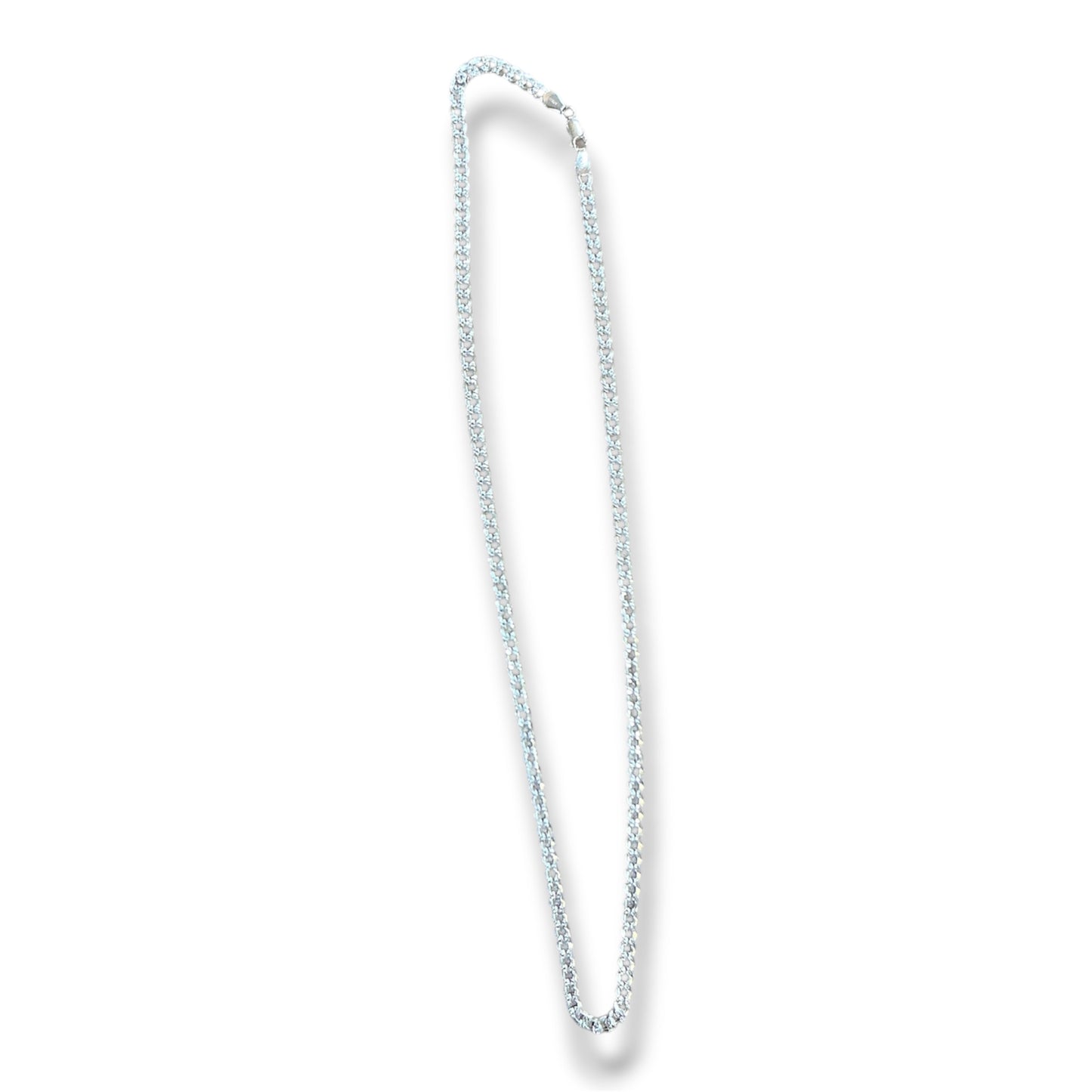CADENA DE PLATA ESTILO CUBANA 24”