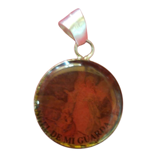 MEDALLA DE PLATA ANGEL DE LA GUARDA