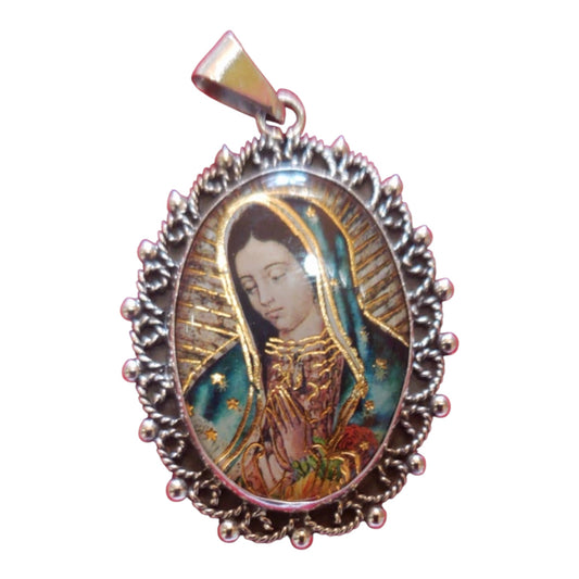 MEDALLA DE PLATA VIRGEN DE GUADALUPE