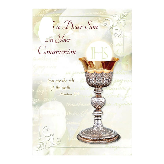 To a Dear Son on Your Communion Card