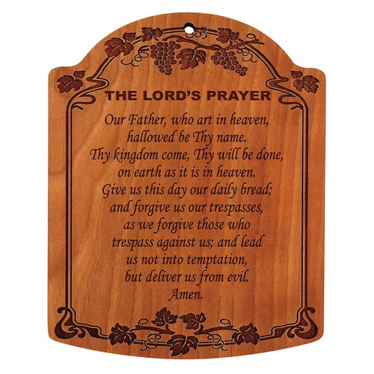 10" The Lord's Prayer Carved Wood Plaque
