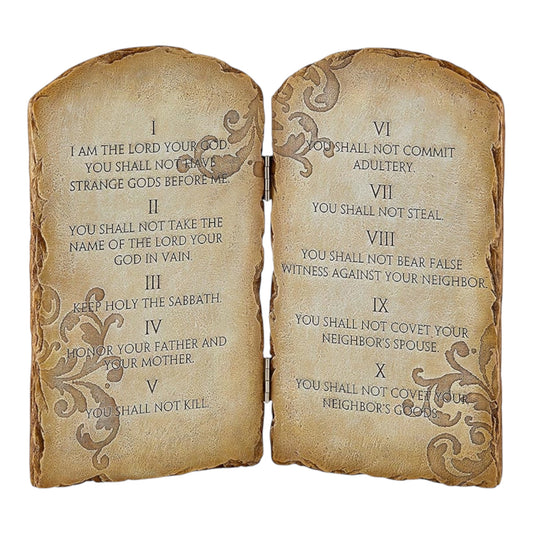 Ten Commandments Folding Plaque