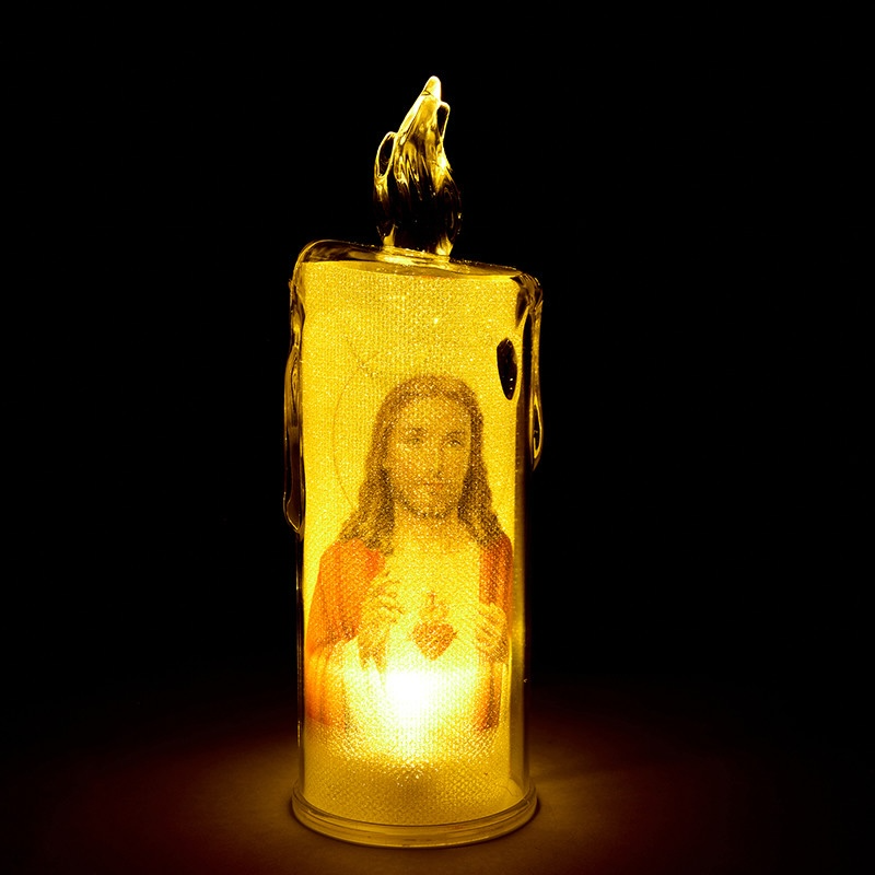 Sacred Heart Flameless Candle
