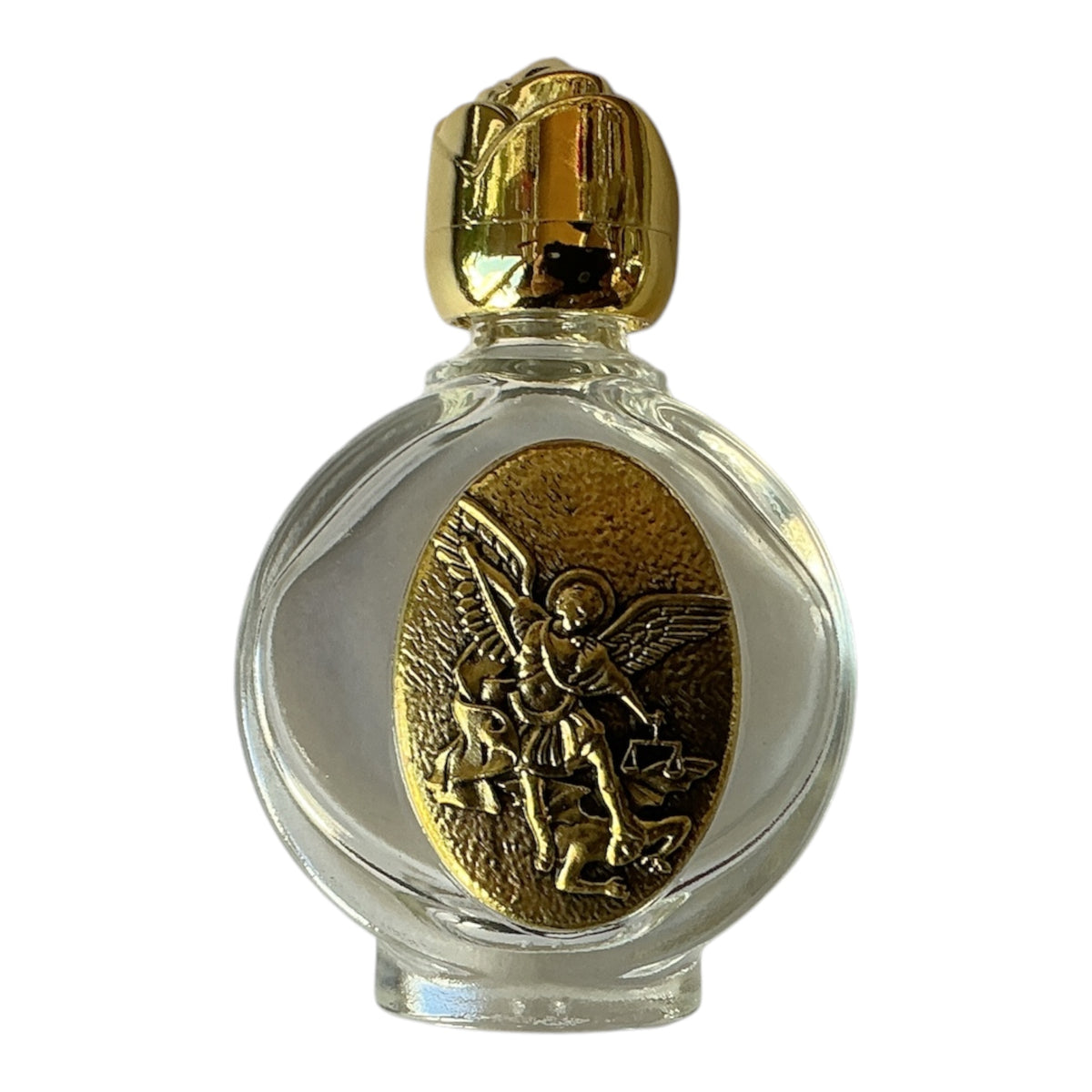 GLASS BOTTLE OF HOLY WATER FROM THE ST.MICHAEL GOLD