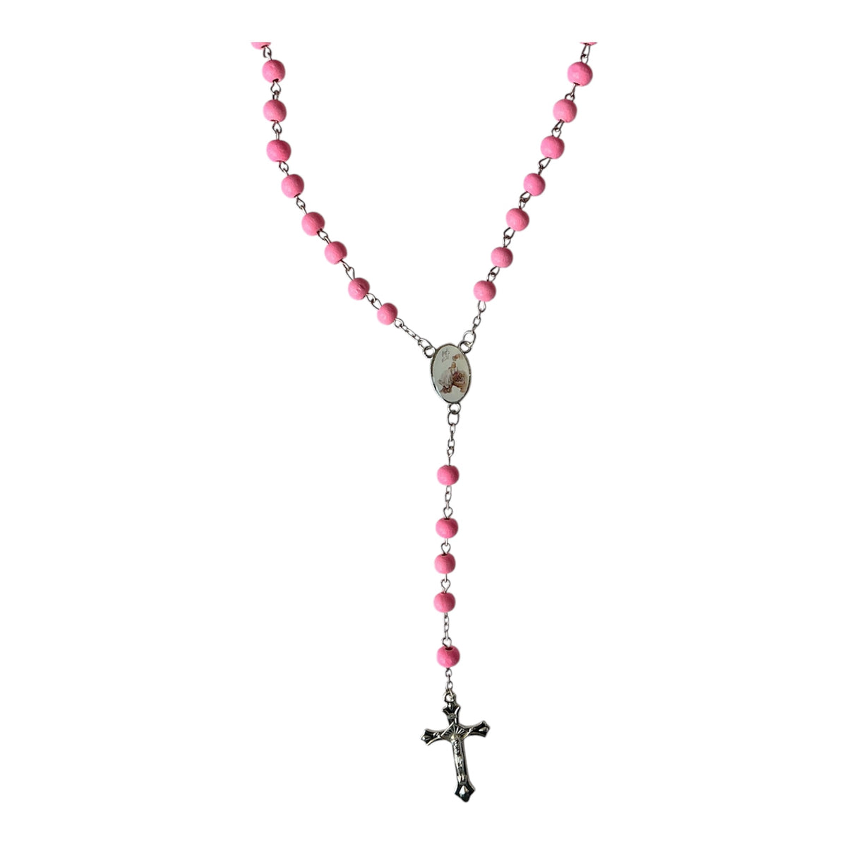 Rosario de Madera para Bautizo